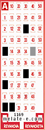Volante ganador del sorteo 1169 de Melate