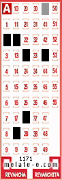 Volante ganador del sorteo 1171 de Melate