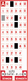 Volante ganador del sorteo 1172 de Melate