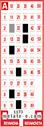 Volante ganador del sorteo 1173 de Melate