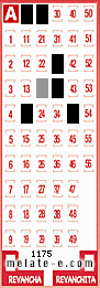 Volante ganador del sorteo 1175 de Melate