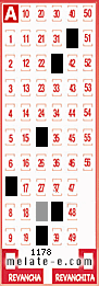 Volante ganador del sorteo 1178 de Melate