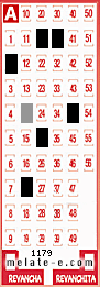 Volante ganador del sorteo 1179 de Melate