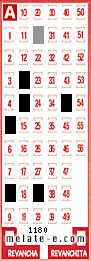 Volante ganador del sorteo 1180 de Melate