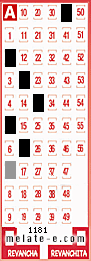 Volante ganador del sorteo 1181 de Melate