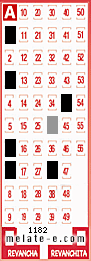 Volante ganador del sorteo 1182 de Melate