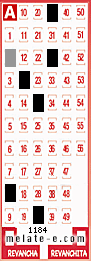 Volante ganador del sorteo 1184 de Melate