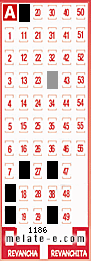 Volante ganador del sorteo 1186 de Melate