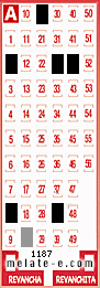 Volante ganador del sorteo 1187 de Melate