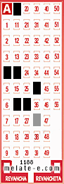 Volante ganador del sorteo 1188 de Melate