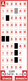 Volante ganador del sorteo 1189 de Melate