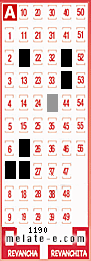 Volante ganador del sorteo 1190 de Melate