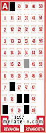 Volante ganador del sorteo 1197 de Melate