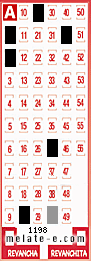 Volante ganador del sorteo 1198 de Melate