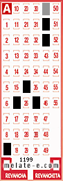 Volante ganador del sorteo 1199 de Melate