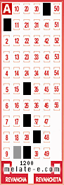 Volante ganador del sorteo 1200 de Melate