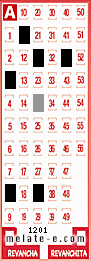 Volante ganador del sorteo 1201 de Melate