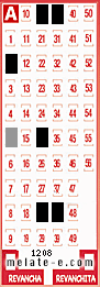 Volante ganador del sorteo 1208 de Melate
