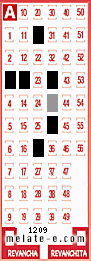 Volante ganador del sorteo 1209 de Melate