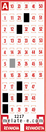 Volante ganador del sorteo 1217 de Melate