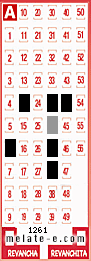 Volante ganador del sorteo 1261 de Melate