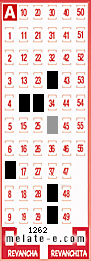Volante ganador del sorteo 1262 de Melate