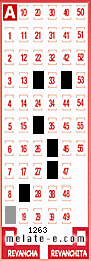 Volante ganador del sorteo 1263 de Melate