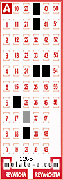 Volante ganador del sorteo 1265 de Melate