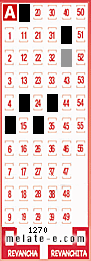 Volante ganador del sorteo 1270 de Melate