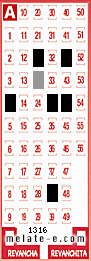 Volante ganador del sorteo 1316 de Melate