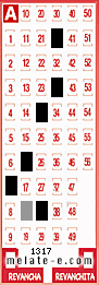 Volante ganador del sorteo 1317 de Melate