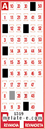 Volante ganador del sorteo 1319 de Melate
