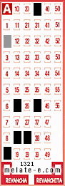 Volante ganador del sorteo 1321 de Melate