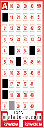Volante ganador del sorteo 1323 de Melate