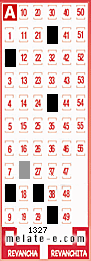 Volante ganador del sorteo 1327 de Melate