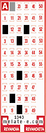 Volante ganador del sorteo 1343 de Melate