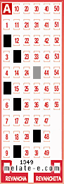 Volante ganador del sorteo 1349 de Melate