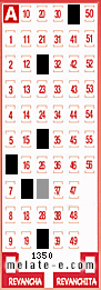 Volante ganador del sorteo 1350 de Melate