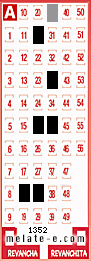 Volante ganador del sorteo 1352 de Melate