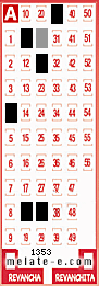 Volante ganador del sorteo 1353 de Melate