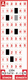 Volante ganador del sorteo 1354 de Melate