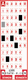 Volante ganador del sorteo 1355 de Melate