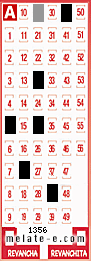 Volante ganador del sorteo 1356 de Melate