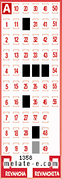 Volante ganador del sorteo 1358 de Melate