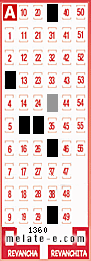 Volante ganador del sorteo 1360 de Melate