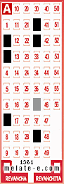 Volante ganador del sorteo 1361 de Melate