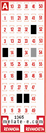 Volante ganador del sorteo 1365 de Melate