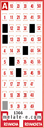 Volante ganador del sorteo 1366 de Melate