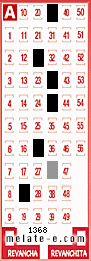 Volante ganador del sorteo 1368 de Melate