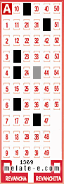 Volante ganador del sorteo 1369 de Melate